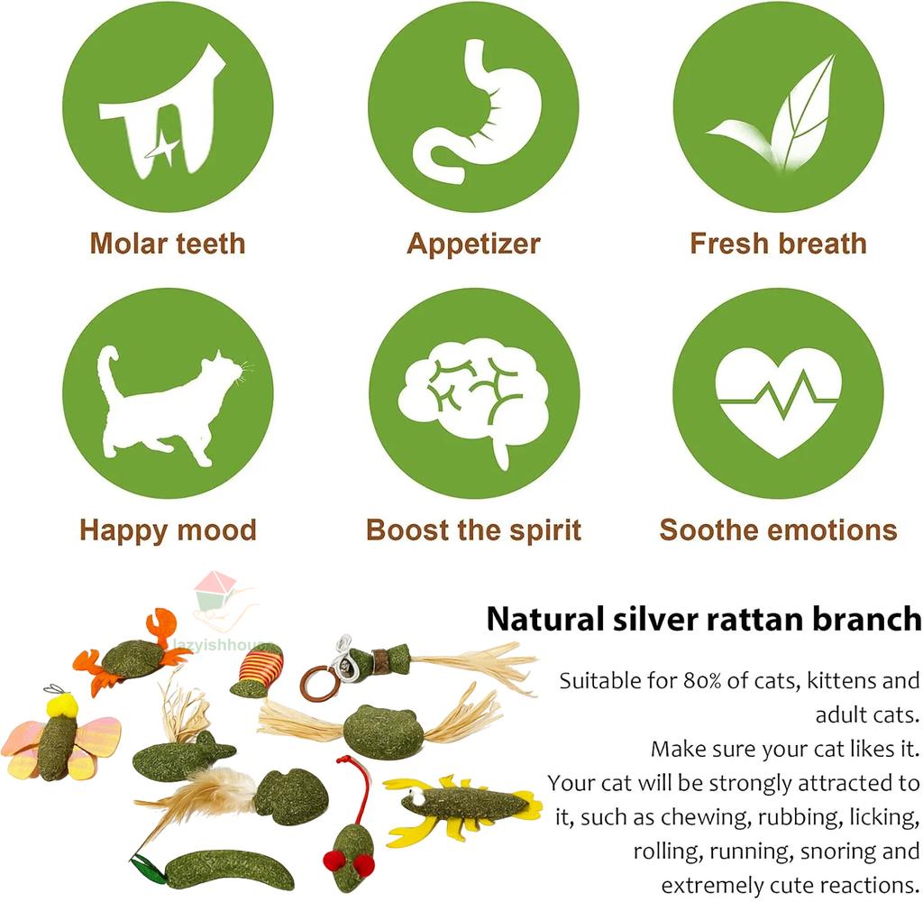 Catnip Cats Grass Chew Toy To Remove Hair Ball Molar Rod Mouse Chicken Feather Edible Cat Toy Tooth Cleaning Pet Cat Accessories