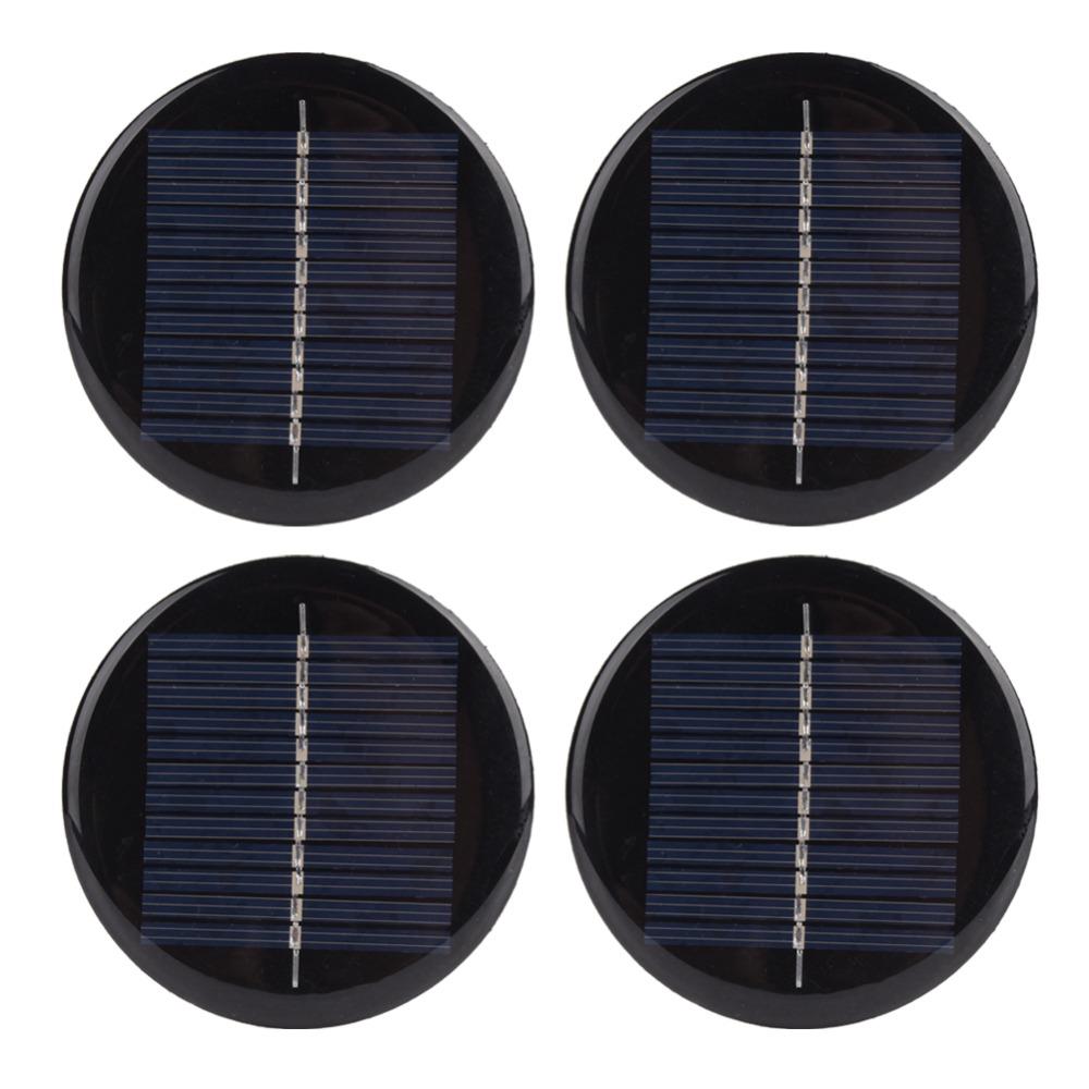 4 Pcs Durable 6V Solar Cell Panel 80MM Portable Polycrystalline Silicon Solar Solar Panel Portable Applications
