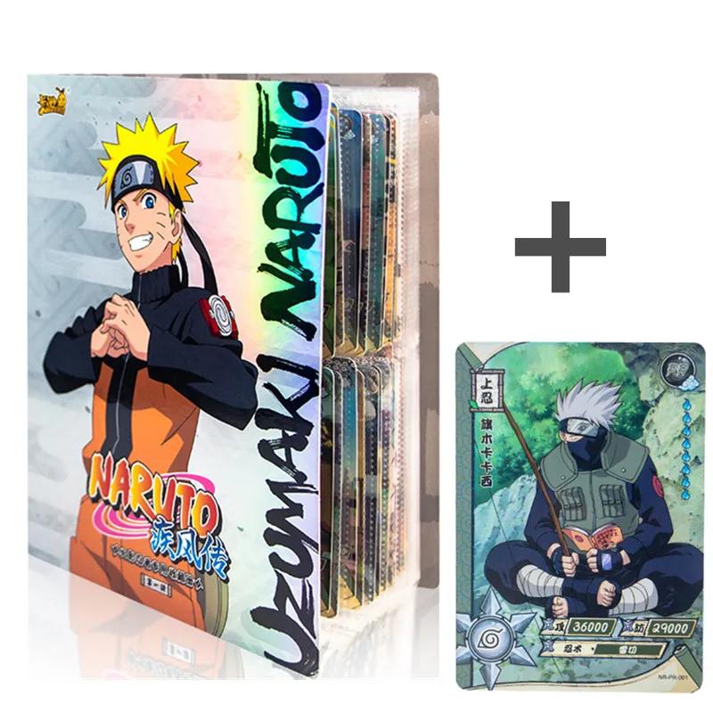 80/160PCS Album Naruto Karten Halter Buch Buchstaben Papier Spiele Kinder Anime Charakter Sammlung Geschenk für Kinder spielkarte Spielzeug