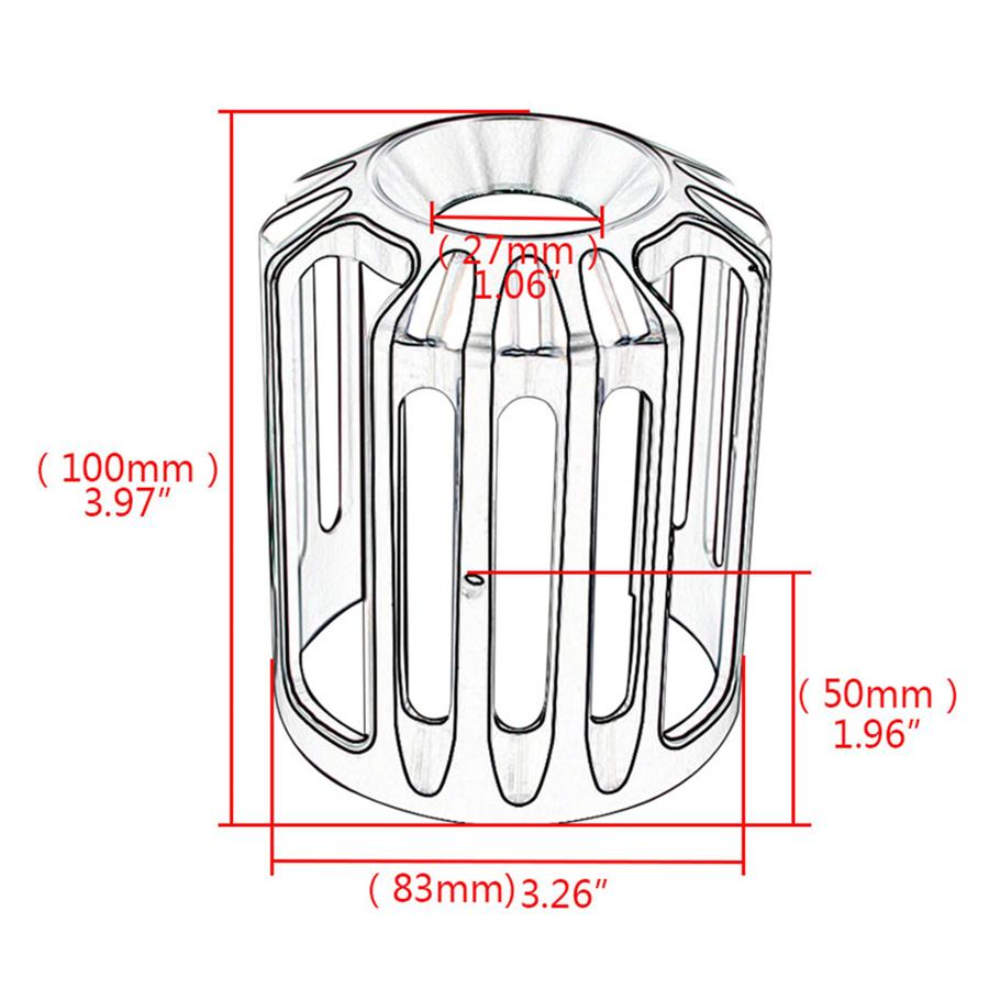 Black CNC Aluminum Alloy Motorcycle Oil Filter Cover Cap Trim