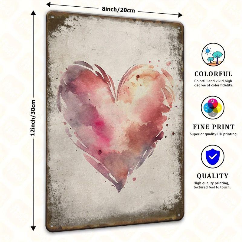 Metallschild im Valentinstags-Thema für Bar, Café, Restaurant