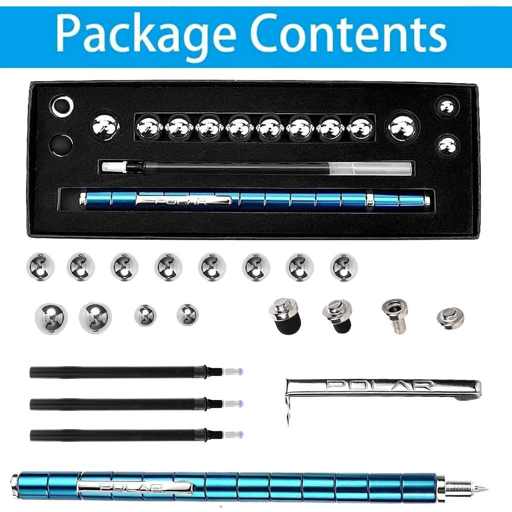 Angst-Spielzeugstift, magnetischer Stift zur Stressreduzierung aus Metall, Schreibtischspielzeug, multifunktionaler verformbarer Schreibstift, Geschenk für Kinder und Erwachsene