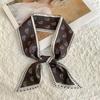 New Luxury Narrow Short Silk Scarf for Woman Skinny Scarves Paisley  Hairband Small Bag Tie Hangbag Handle Ribbon Kerchief