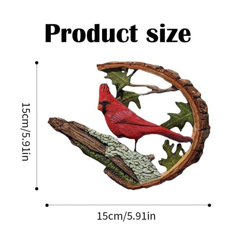 Figurka Czerwonego Ptaka Statua Ptaka Żywica Figurki Czerwonego Ptaka Walentynki Statua Ptaków Czerwone Ptaki na Chiński Nowy Rok Walentynki