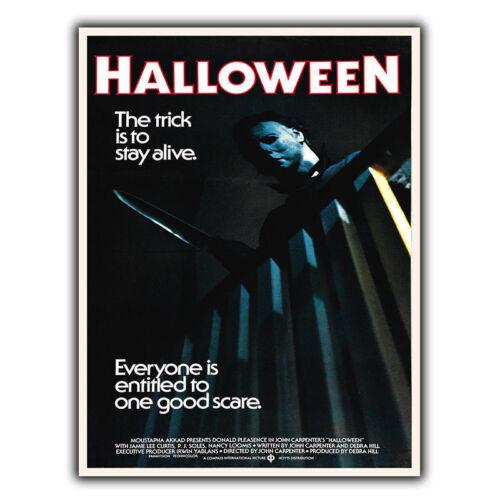 HALLOWEEN SIGN METAL PLAQUE Film Movie Advert poster print mancave cinemaAluminum 20x30cm(7.8x11.8inch)