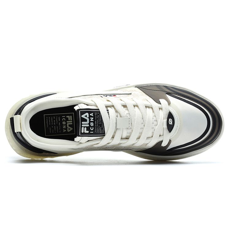 FILA Mixa Fabric Synthetic Leather Low-Top Sneakers Men sneakers White Black F12M223101FWB