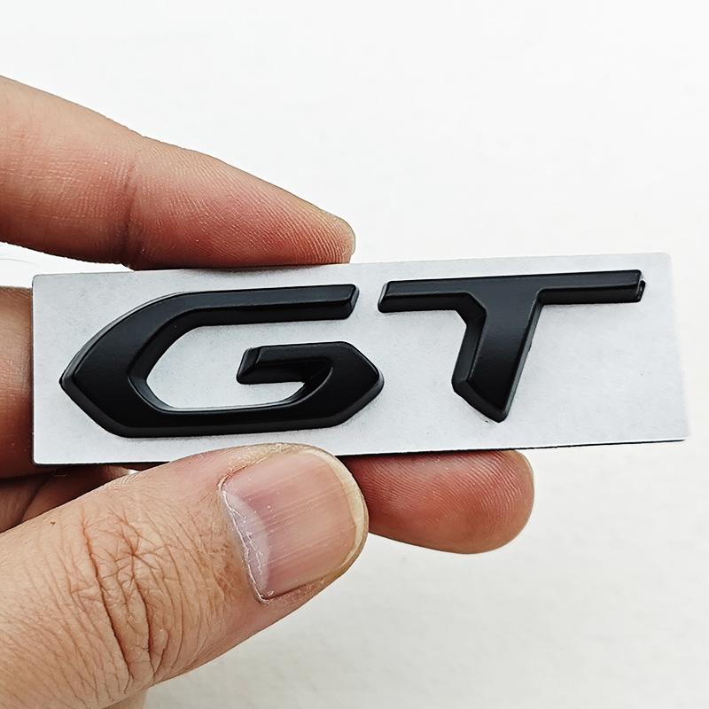 3D Metal GT Logo Badge Car Rear Trunk Sticker Emblem For Peugeot 308 407 106 205 206 208 108 406 408 306 Accessories