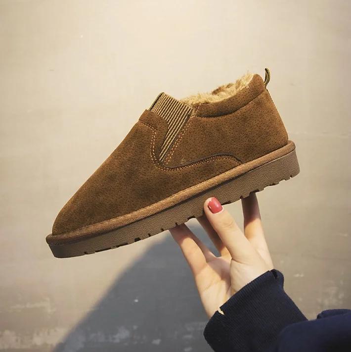 Women's Ankle Snow Boots  2024 Winter New Anti Slip-ON with Plush Thick Sole Student Cotton Shoes Platform Boots