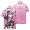 Roselia Anime Tee 2025 New BanG Dream Girl Band All Role Playing 3D Print T-shirt Summer Men Women Harajuku Short Sleeve Y2k Top