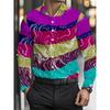 New Gold-plated Floral Print Men's Long Sleeved Shirt, Light Luxury Retro Court Style Shirt, Business Casual Trendy Top