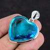 Faceted Swiss Blue Topaz Pendant 925 Sterling Silver Pendant Handmade Latest Design Pendant Swiss Blue Topaz Gemstone Jewelry Gifts for Wife