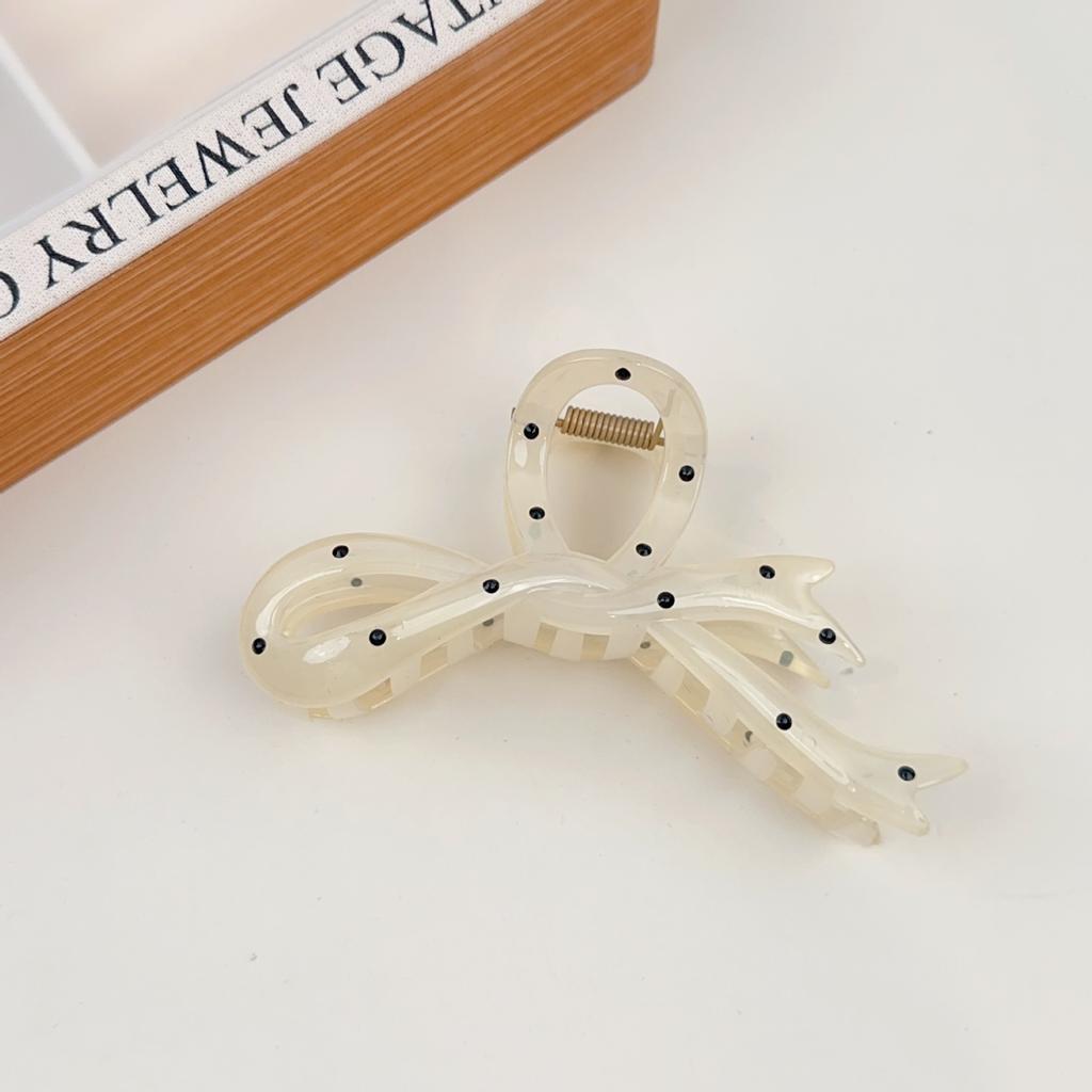 Korean Version of The Polka Dot Hair Clip Women's New Half-caught Hair Clip Headdress Hairpin Clip Disc Hair Clip Summer Hair Accessories