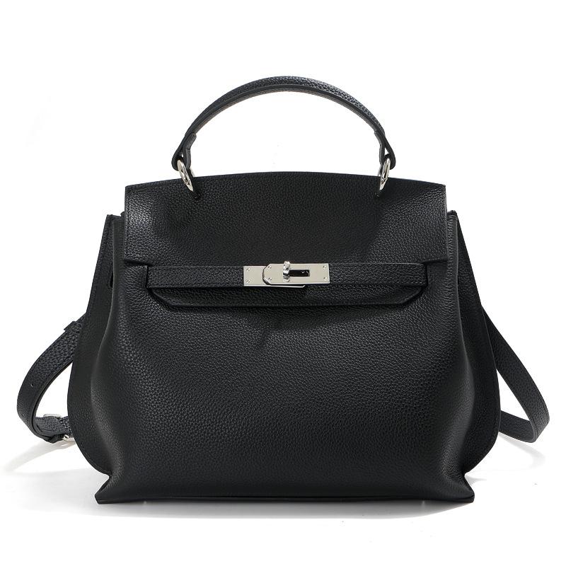 Erste Schicht Rindsleder Platin Kelly Tasche große Kapazität Leder Damen Schulter Tasche für Pendler