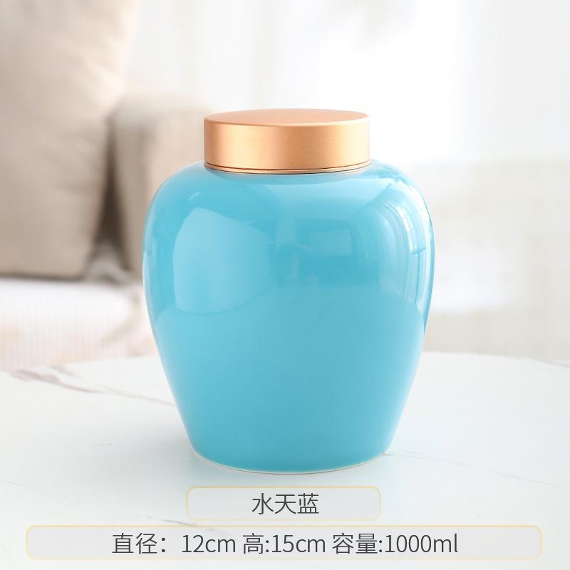 Creative Colorful Ceramic Candy Jar Portable Nuts Coffee Bean Medicinal Herb Storage Jar Household Moisture Proof Food Container