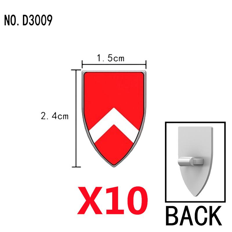 Medieval Military Castle Knight Shield Building Blocks Figures Accessory King Helmet Flags Shoulders Armor Feather Toy Gift T050