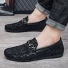 Herrenschuhe Sommer neu Doudou Schuhe leichte weiche Sohle weiche Oberfläche flacher Boden vielseitiger Trend Mode bedruckte Herrenschuhe