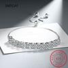 6mm Moissanite Tennis Bracelet On Hand 925 Silver Lab Created Diamond Adjustable Bracelets For Woman