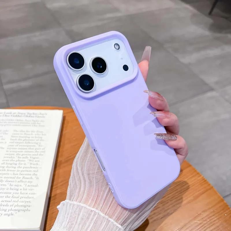 Luxury Matte Candy Color Silicone TPU Skin Feel Soft Case for IPhone 17 Air 16E 15 14 13 Pro Max Stain-Resistant Anti-Fall Cover