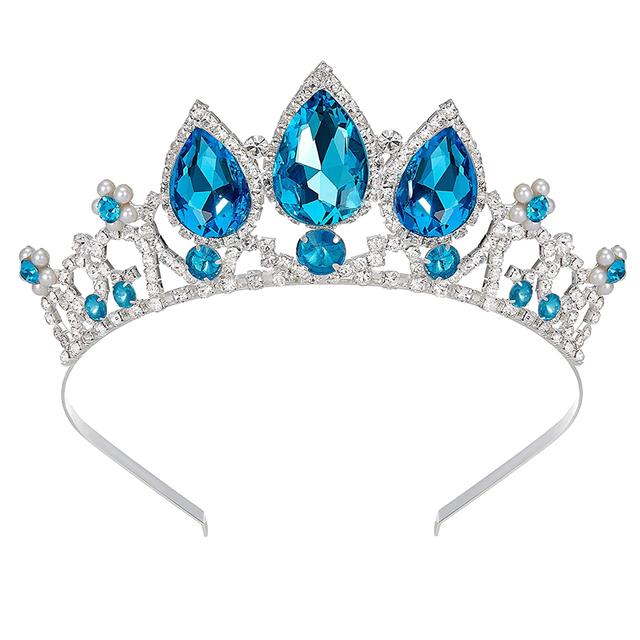 Romantic Butterfly Shape Princess Crown For Girls Handmade Rhinestone Tiara Pearl Headband For Birthday Wedding Model Catwalk