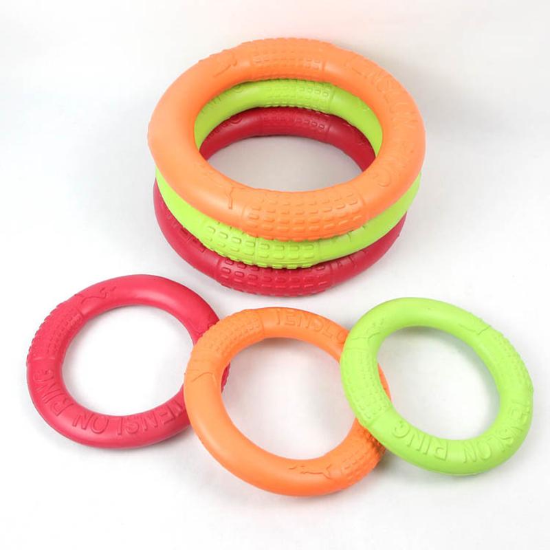 Giocattoli per cani, disco volante per addestramento, anello anti-morso, galleggiante, forniture interattive, giocattoli per cani, masticazione aggressiva