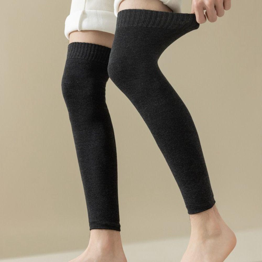 Thickened Knitted Foot Cover Long Socks Women Leg Warmers Warm Over Knee Socks Autumn