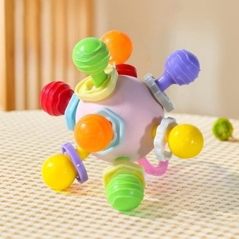 

Мяч-эспандер Зубной клей Манхэттен Грызунок и Портативная погремушка Звуковая игрушка розовый