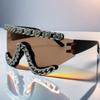 Futuristische Sonnenbrille mit Einteiler und abnehmbarer Kette, Punk-Stil, Unisex, Hip-Hop-Brille für Rave-Partys und Events 2026