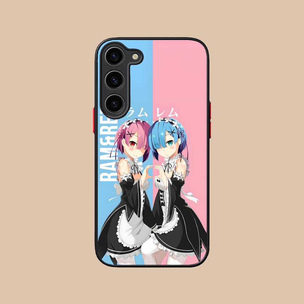 ReZero Rem Ram Silicone Mobile Phone Case for Samsung Galaxy S26 S25 S24 S23 S22 S21 Plus FE Ultra Colorful Cover