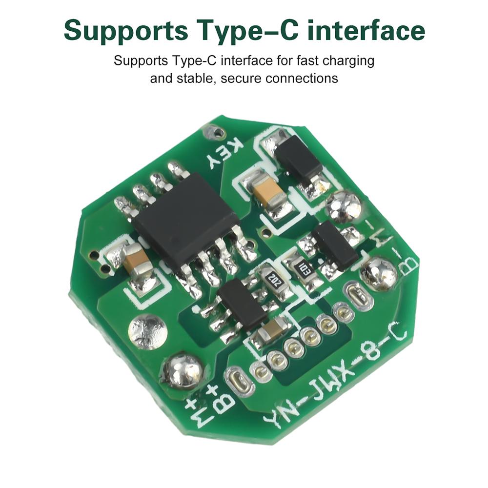 DC3.2-4.2V Strong Flashlight Driver Board 20W+ lamp beads 1-speed Flashlight Drive Controllor Type-c Charging Discharging Module