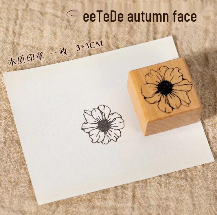Retro Floral Wood Stamps for Simple Versatile Journals & Watercolor Art