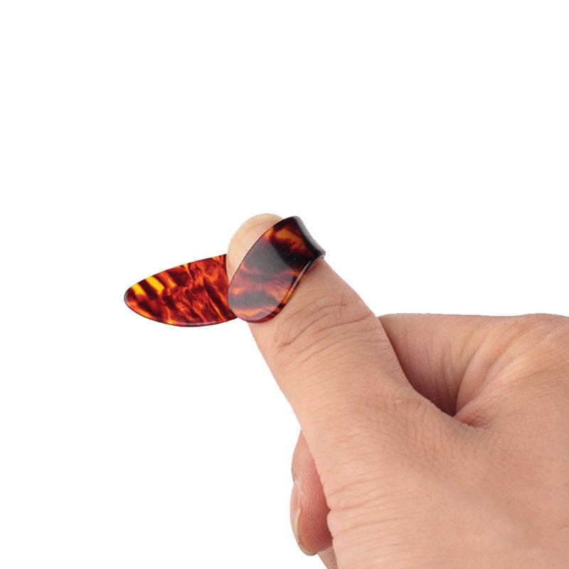 Thumb Finger Guitar Pick Celluloid Mediator Thumbpick for Acoustic Electric Guitarra Random Color