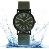 Canvas Sports Watch Unisex Military Analog Watch Tactical Slip-through Strap Waterproof Outdoor Sports Timepiece