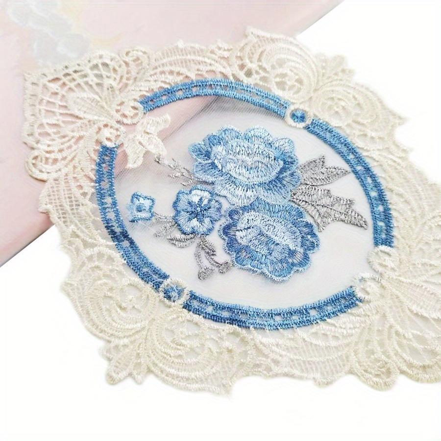 

1/4PCS Lace Three-dimensional Rose Placemat Coaster Decal Diy Multi-functional Embroidery Decorative Background Table Chair 1pc