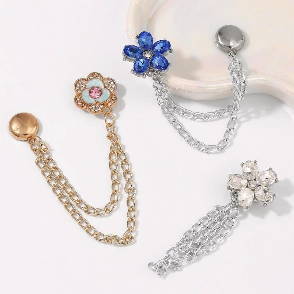 With Chain Magnetic Clothing Clips Legs Cuff Fixing Buttonless Clips Magnet Clips Shirts