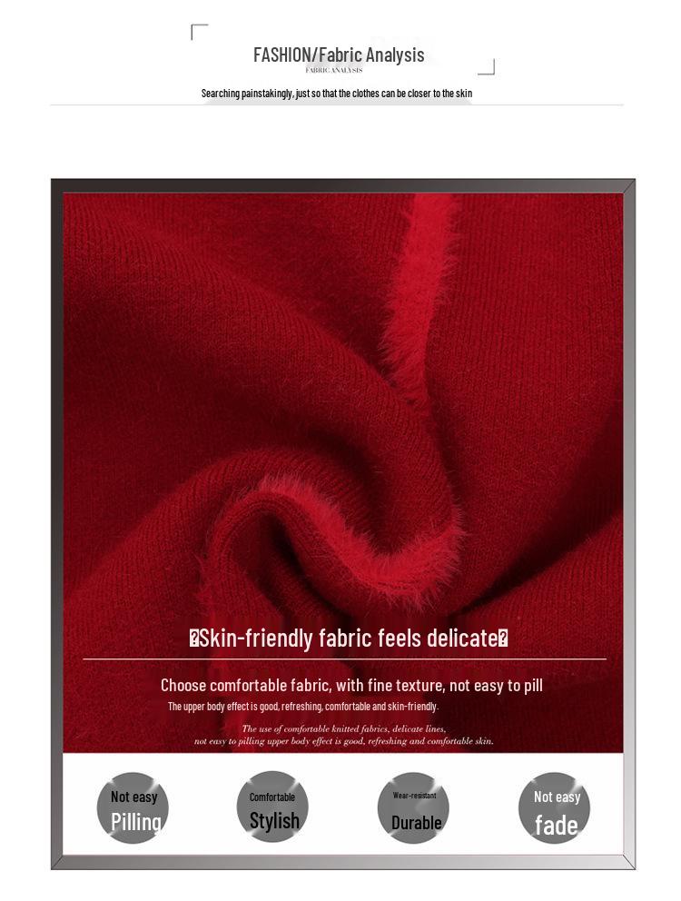 2025 Winter Velvet Sweater: Warm, Stylish Base Layer for Middle-aged & Elderly Women