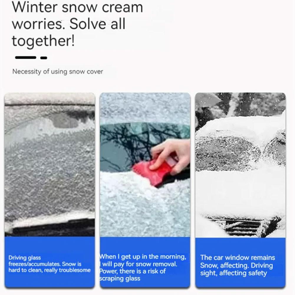 Car Windshield Snow Sun Shade Waterproof Protector Snow Cover Dual-purpose Winter Windscreen Front and Summer Sunshade Shil R5K7