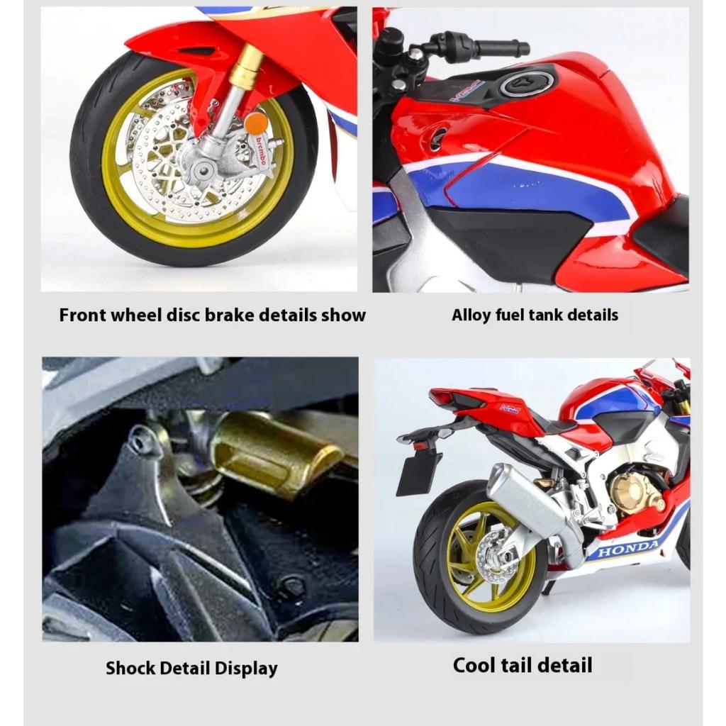 1/9 Maßstab Honda HRC CBR1000RR Fire Blade Legierung Sportmotorrad Diecasts Metall Spielzeug Rennmotorrad Modell mit Licht Kindergeschenk