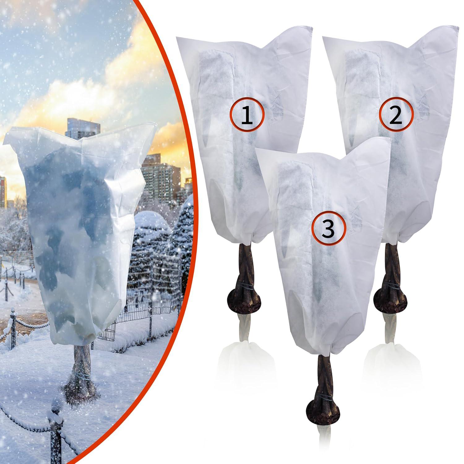 

70.8 X 94.4 Plant Covers Freeze Protection,3 Packs Frost Cloths for Outdoor Plants,Reusable Frost Blankets белый