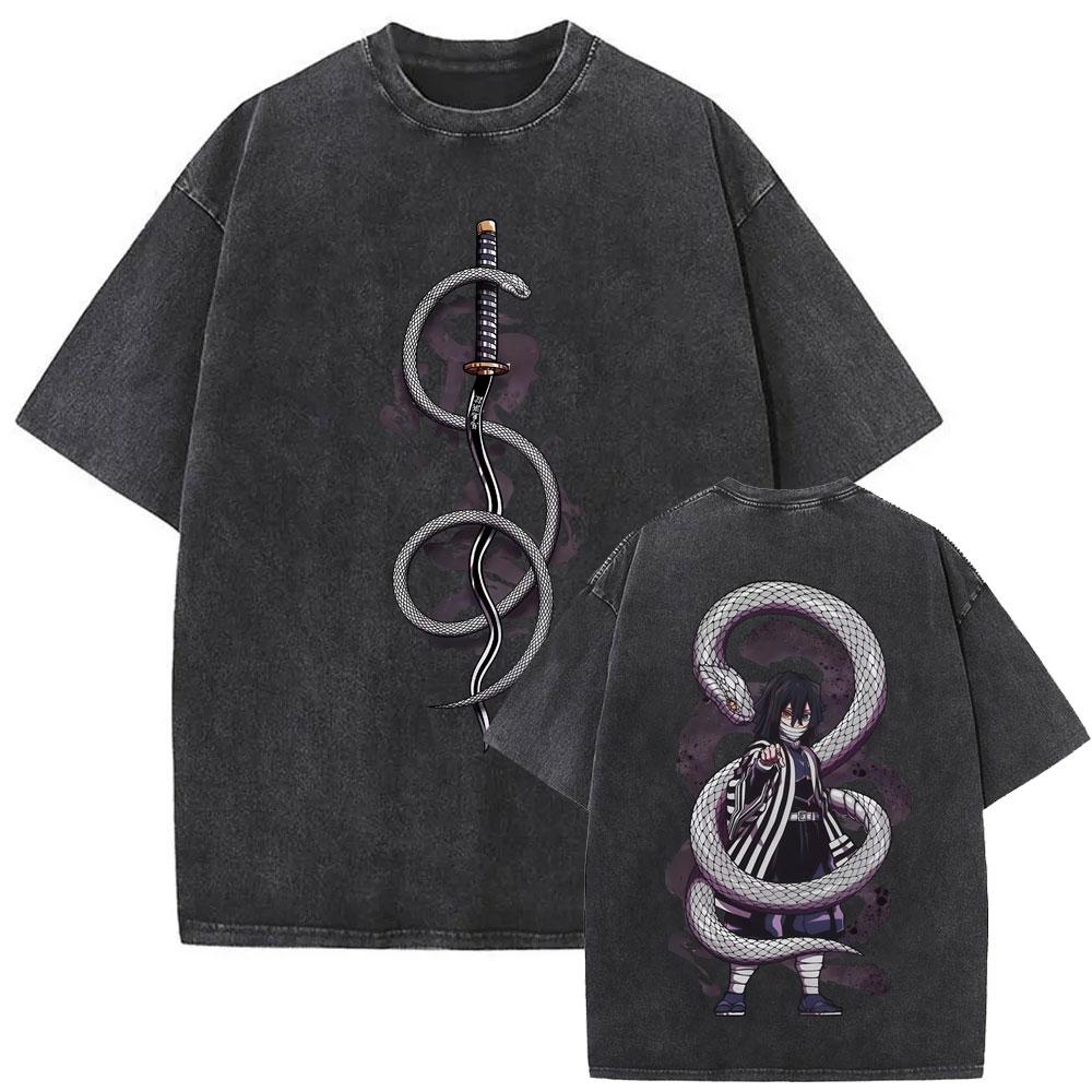 Anime Demon Slayer Tsugikuni Yoriichi Graphic T Shirt Men Women Clothing Casual Oversized T-shirts Harajuku Trendy Streetwear