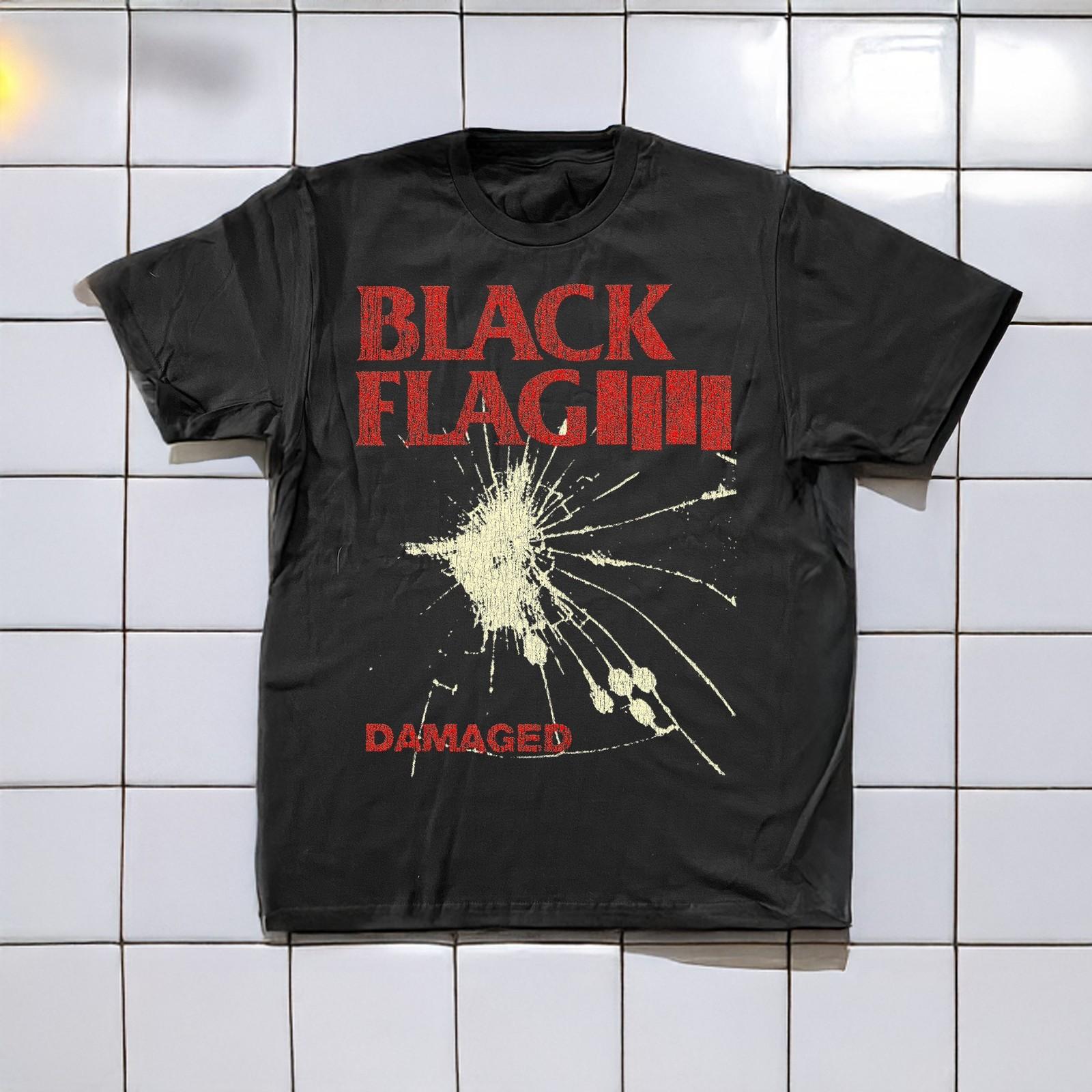 1981 Damaged Flag Rare T-Shirt Black S L