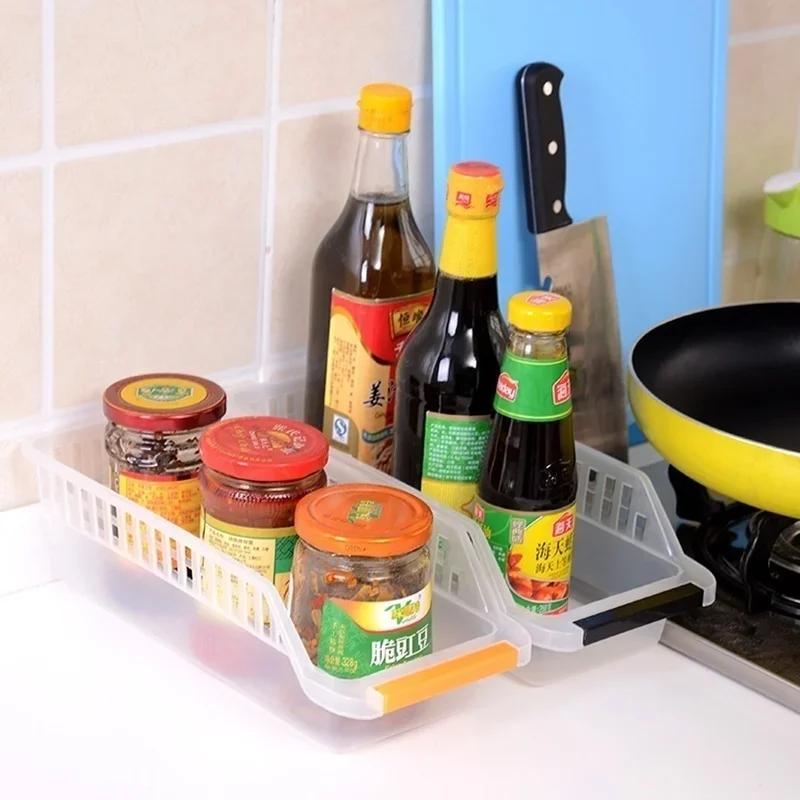 Storage Collection Box Basket Kitchen Refrigerator Fruit Storage Rack Practical Color Random