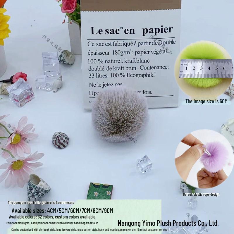 Imitation Rabbit Fur Pom-Poms: 4cm, 6cm, 7cm DIY Plush Balls for Jewelry, Clothing, Hats, Shoes, Bags, and Trims