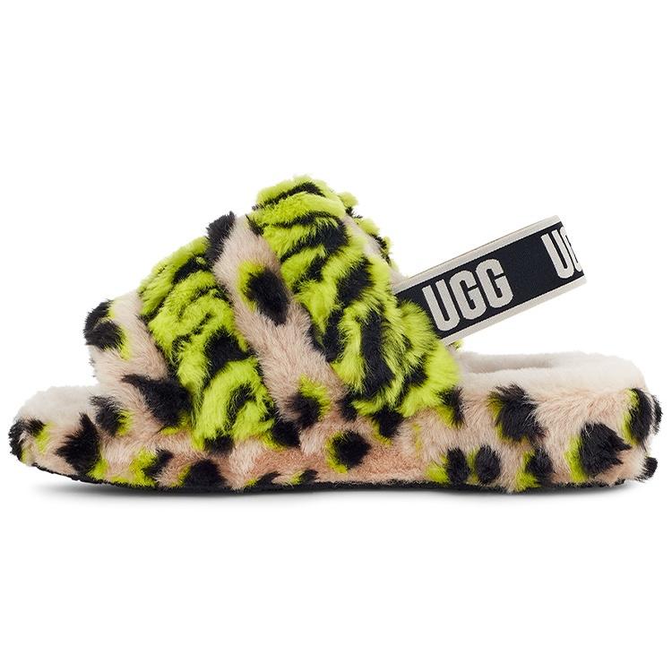 (WMNS) UGG Fluff Yeah Animalia Yellow Black Women s 1127073-KLM EU 37