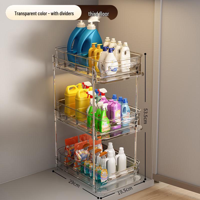 Multi-Tier Bathroom Vanity Pull-Out Storage Rack