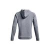 Under Armour Project Rock Rival Lock Up Logo Printed Training Hoodie Men hoodies Gray 1366724-035