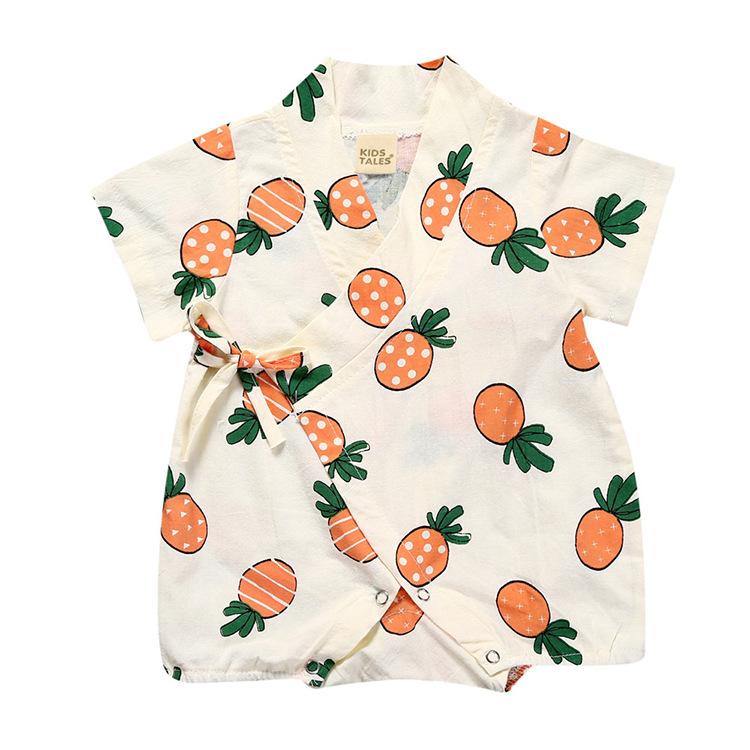 

Kiddiezoom летний комбинезон с короткими рукавами и принтом лимона для новорожденных девочек, повседневный комбинезон для маленьких мальчиков, одежда 0-3Months