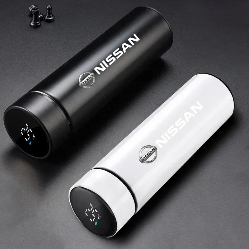 2025 Do Nissana 500ml przenośny inteligentny kubek termiczny do samochodu Kubek izolacyjny z wyświetlaczem temperatury Do Nissana Nismo Tiida GTR Almera X