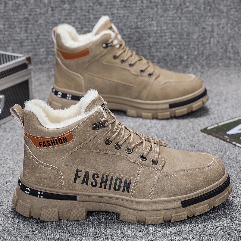 CM men's shoes fleece thickened warm cotton shoes new winter sports non-slip Martin labor insurance shoes