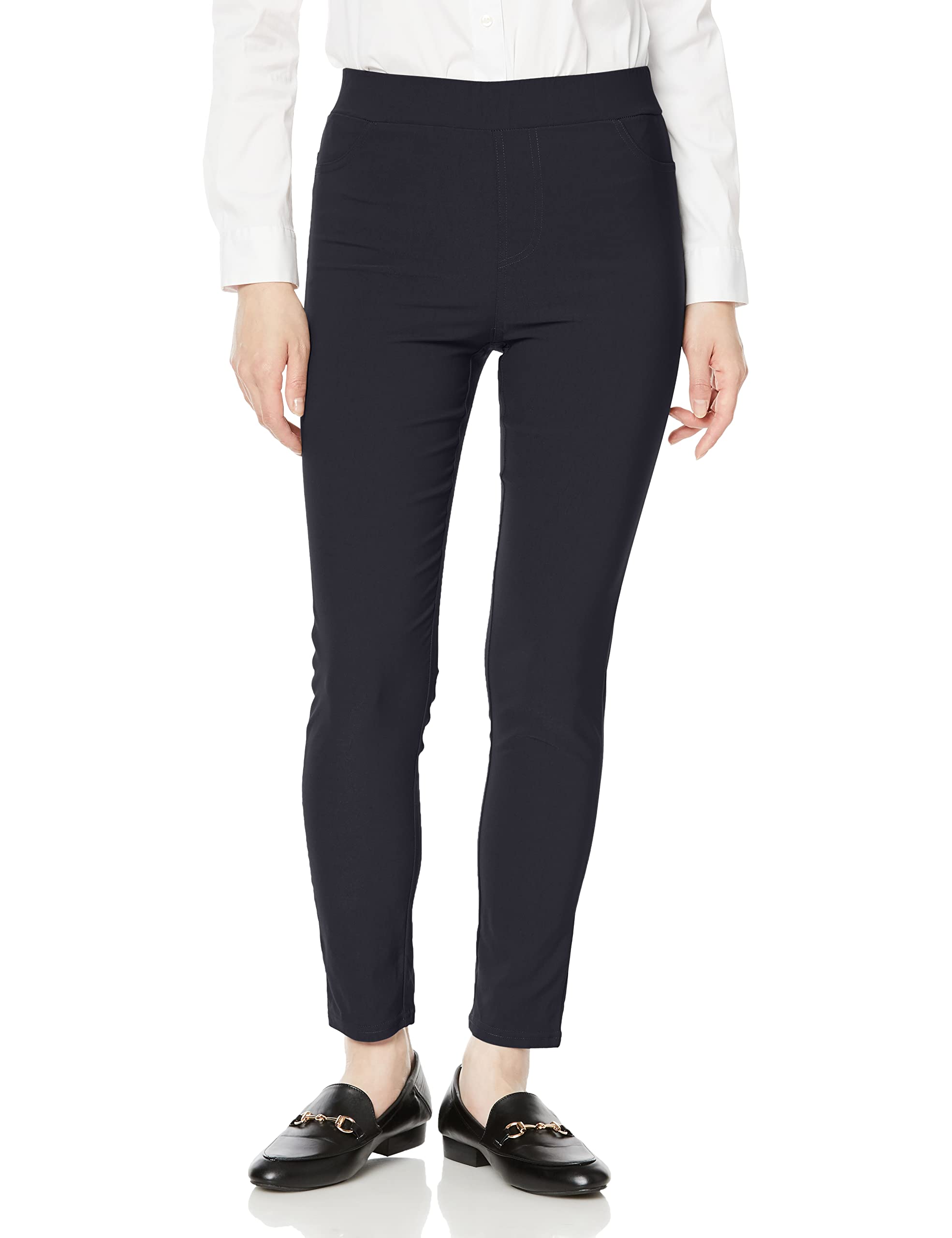 

Леггинсы Скинни Район Щиколотка Новые Светло-темно-синие [Gunze] Брюки, Tuche, Стиль, Смесовые, Длина, Женские,