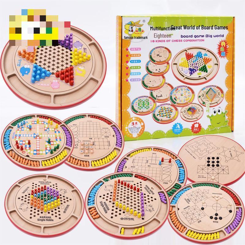 Brangdy Wooden Checkers Board Game